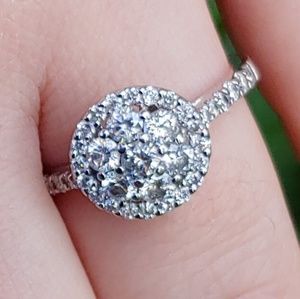 1ctw Real Diamond White Gold Ring